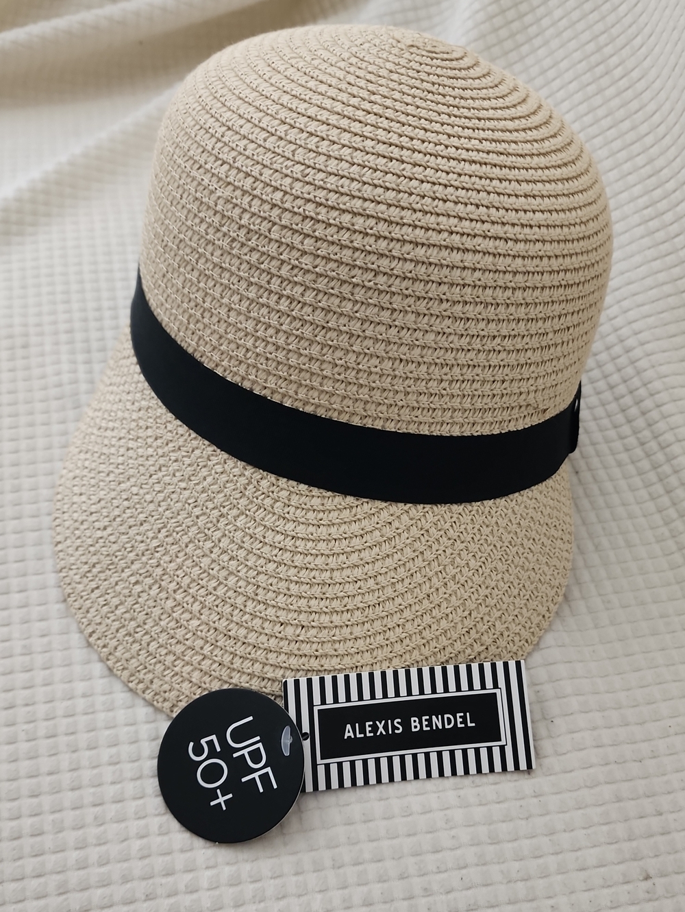 Alexis Bender Straw Sun Hat with Black Band - Beige